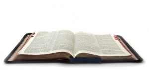 Open Bible White Background