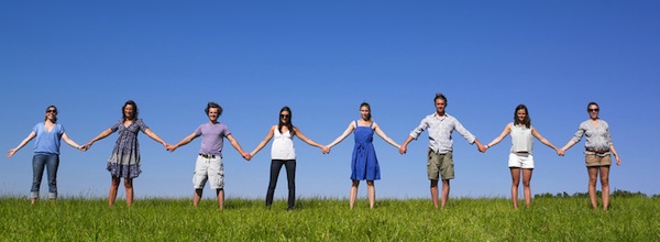 Group Holding Hands