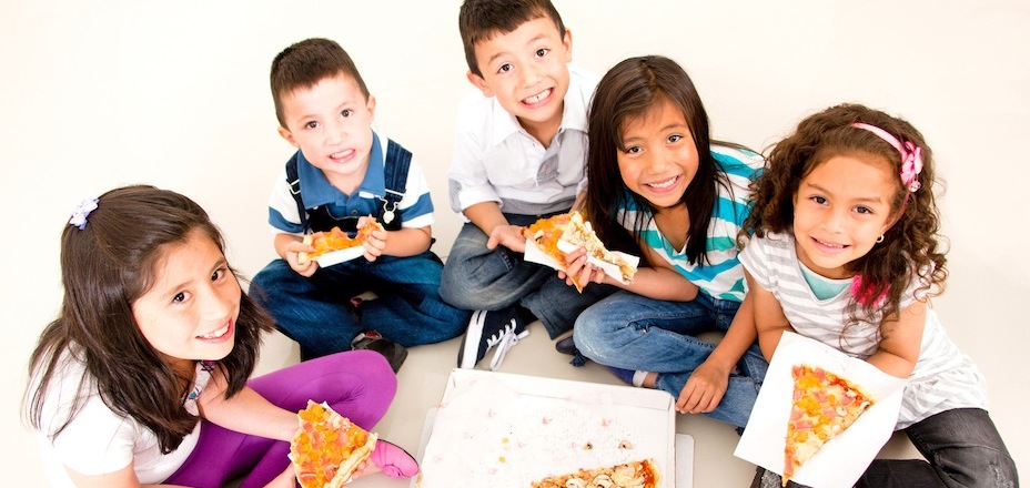 Kids Eating Pizza