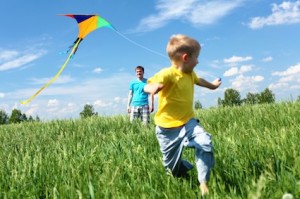 Father, Son Kite Flying
